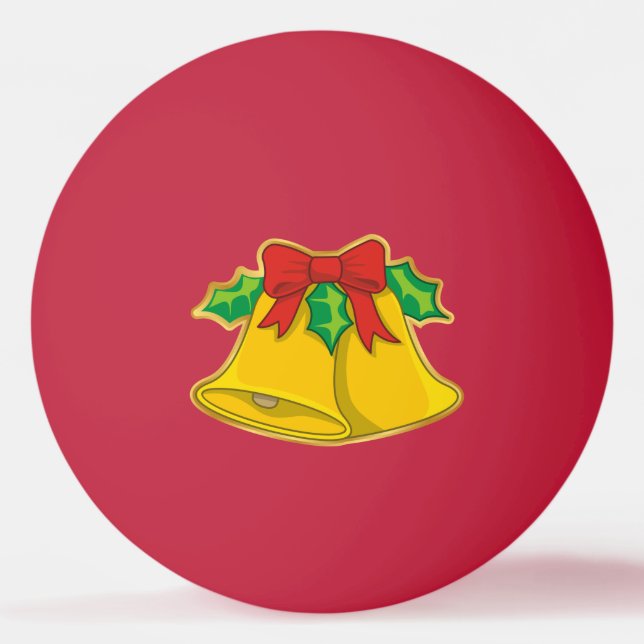 Weihnachtsglocken Tischtennisball (Vorderseite)