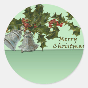 Weihnachtsglocken und Holly Stickers