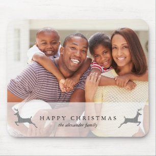 Weihnachtsglück Weihnachten Rustikaler Hirsch Foto Mousepad