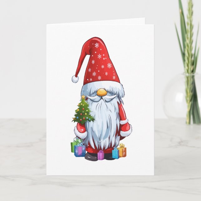 Weihnachtsgnock Gonk in festlicher Ausführung Karte (Vorderseite)