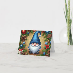 Weihnachtsgnom-Festdekorationen Feiertagskarte