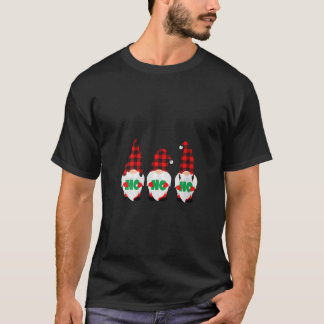 Weihnachtsgnome Damen Ho Ho Ho Rot kariert Gnom V T-Shirt