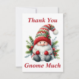 Weihnachtsgnome Dankeschön-Karte Dankeskarte
