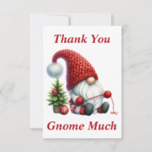 Weihnachtsgnome Dankeschön-Karte