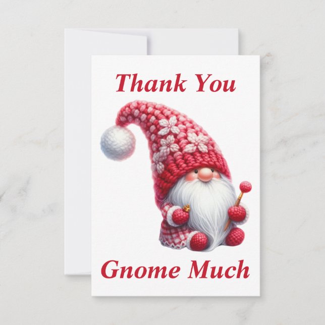 Weihnachtsgnome Dankeschön-Karte Dankeskarte (Vorderseite)