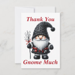 Weihnachtsgnome Dankeschön-Karte Dankeskarte