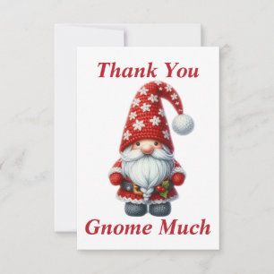 Weihnachtsgnome Dankeschön-Karte Dankeskarte