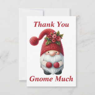 Weihnachtsgnome Dankeschön-Karte Dankeskarte