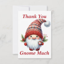 Weihnachtsgnome Dankeschön-Karte