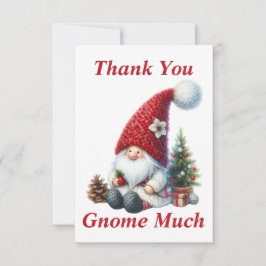 Weihnachtsgnome Dankeschön-Karte Dankeskarte