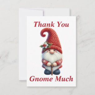 Weihnachtsgnome Dankeschön-Karte Dankeskarte