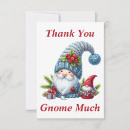 Weihnachtsgnome Dankeschön-Karte Dankeskarte