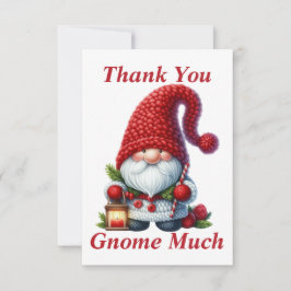 Weihnachtsgnome Dankeschön-Karte Dankeskarte