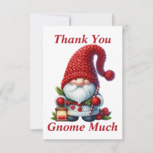 Weihnachtsgnome Dankeschön-Karte Dankeskarte