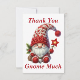 Weihnachtsgnome Dankeschön-Karte Dankeskarte