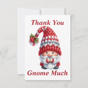Weihnachtsgnome Dankeschön-Karte Dankeskarte