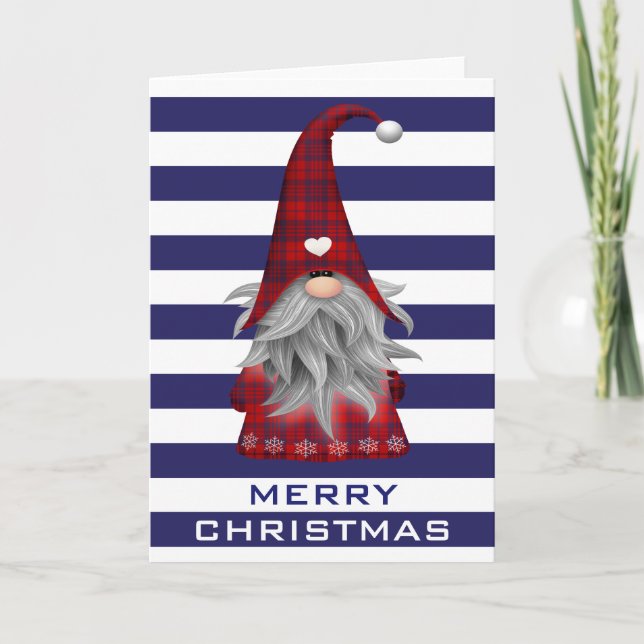 WeihnachtsGnome Feiertagskarte (Vorderseite)