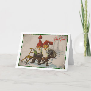 Weihnachtsgnome-Freunde Feiertagskarte