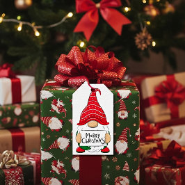 Weihnachtsgnome Geschenkanhänger