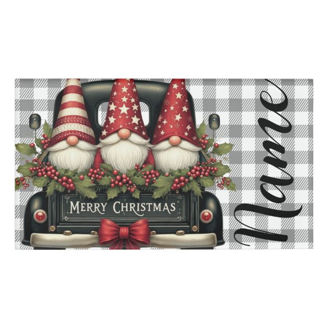 Weihnachtsgnome Namenschild (Vorderseite)