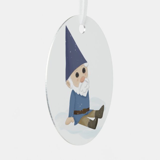 Weihnachtsgnome Plushie Ornament Aus Metall (Vorderseite Rechts)