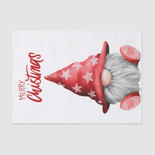 Weihnachtsgnome Seidenpapier (Vorderseite)