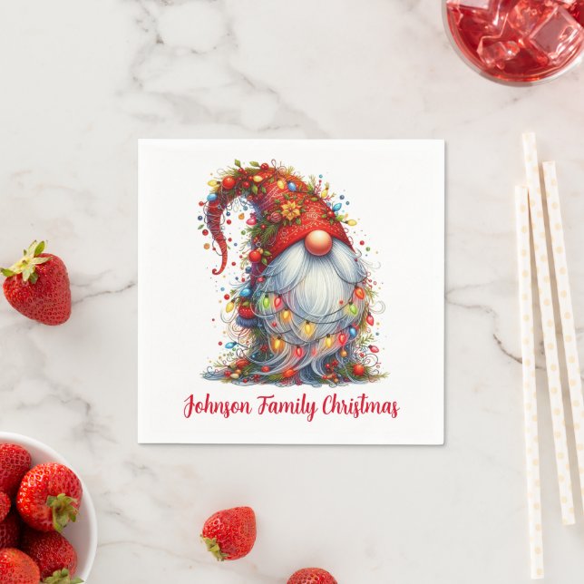 Weihnachtsgnome Serviette (Beispiel)