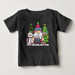 Weihnachtsgnome Snowman Trees Niedlich Baby T-shirt