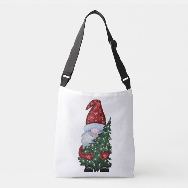 Weihnachtsgnome Tragetaschen Mit Langen Trägern (Vorderseite)