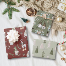 Weihnachtsgnomen - Nordic Wrapping Paper Sheets