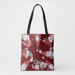 Weihnachtsgnomen Wasserfarben Whimsikale Niedliche Tasche