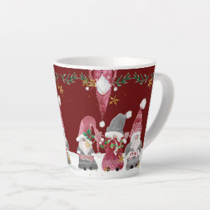 Weihnachtsgnomes Burgundy Liebe Joy Peace Foliage Milchtasse