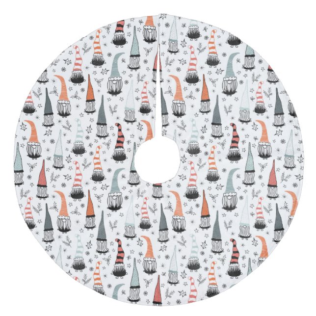 Weihnachtsgnomes Fleece Weihnachtsbaumdecke (Vorderseite)