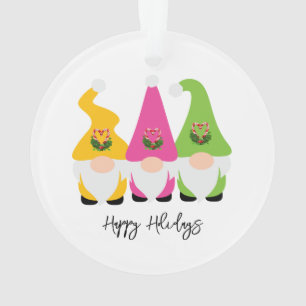 Weihnachtsgnomes Frohes Feiertage NAME Jahr Schach Ornament