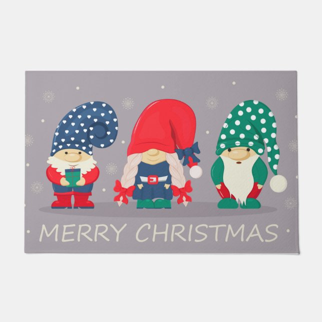 Weihnachtsgnomes Fußmatte (Vorderseite)