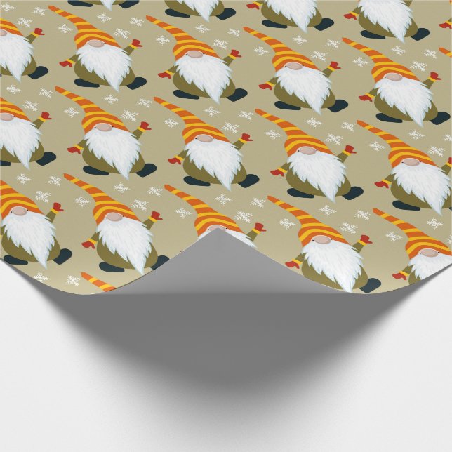 Weihnachtsgnomes Geschenkpapier (Ecke)