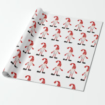 Weihnachtsgnomes Red White Gray Stripe Muster