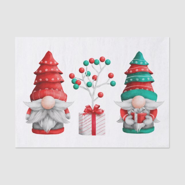 Weihnachtsgnomes Seidenpapier (Vorderseite)