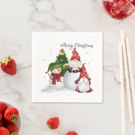 Weihnachtsgnomes Weihnachten Napkins Serviette