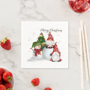 Weihnachtsgnomes Weihnachten Napkins Serviette