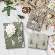 Weihnachtsgnomes Woodland Wrapping Paper Sheets