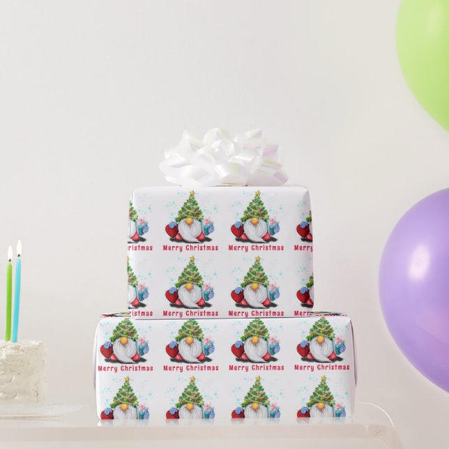 Weihnachtsgnomes Wrapping Paper Geschenkpapier (Partygeschenke)