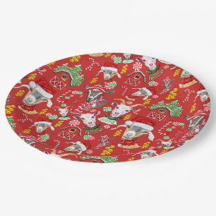 Weihnachtsgoaten Candy and Jingle Bells GetYerGoat Pappteller
