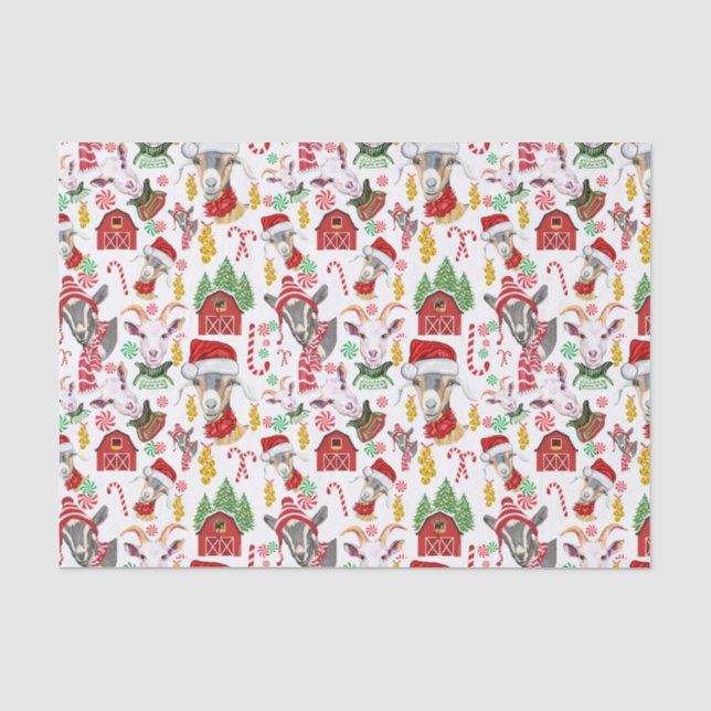 Weihnachtsgoaten Candy and Jingle Bells GetYerGoat Seidenpapier (Vorderseite)