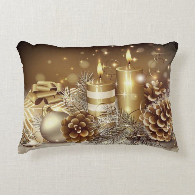 WeihnachtsGold Dekokissen (Vorderseite)