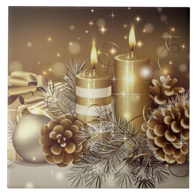 WeihnachtsGold Fliese (Vorderseite)