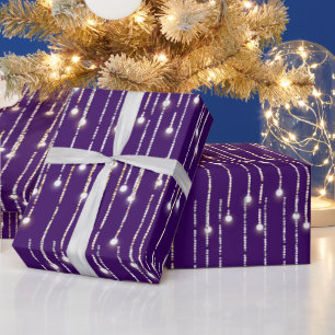Weihnachtsgold- und Silberfunkellichter Geschenkpapier