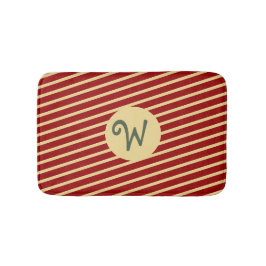 Weihnachtsgoldstreifen Rot passende Familie Custom Badematte