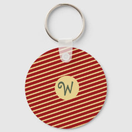 Weihnachtsgoldstreifen Rot passende Familie Custom Schlüsselanhänger