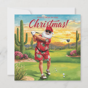 Weihnachtsgolf aus dem sonnigen Staat mit Santa Feiertagskarte